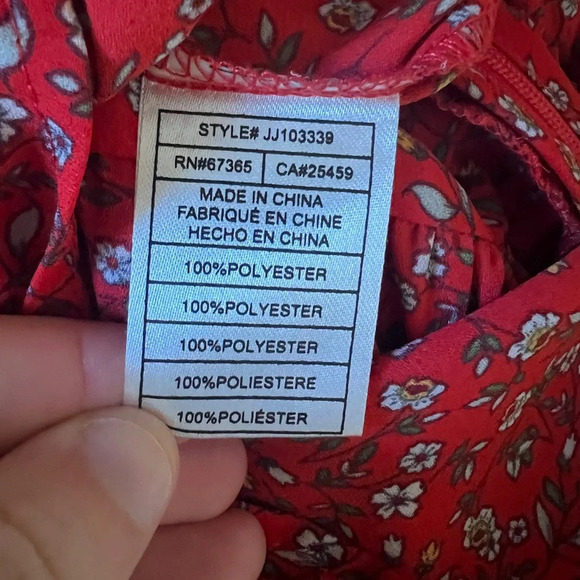 Jack by BB Dakota Red Floral Romper - Size 2 - Picture 7 of 8